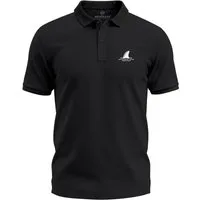 Neverless Poloshirt Poloshirt Herren mit Haiflossen Logo – Kurzarm Polo Sommer -Maritimes mit Print