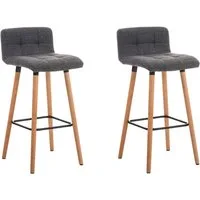 CLP Barhocker Lincoln Stoff (Set, 2er), mit Rückenlehne & Fußstütze
