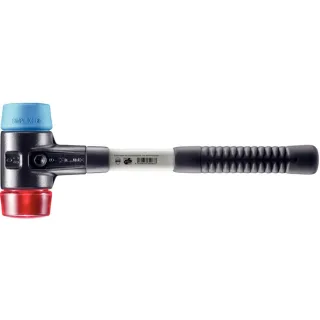 HALDER SIMPLEX - Schonhammer mit verstärktem Tempergussgehäuse und Fiberglasstiel, TPE-soft/Plastik - 3716.060