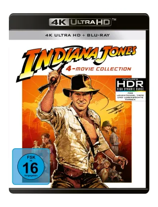 Indiana Jones 1-4 (4x 4K Ultra-HD + 4x Blu-ray 2D)