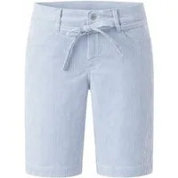 ANGELS Jeansbermudas LIA CITY mit leichtem Streifen-Dessin, Stretch, Wide-Leg