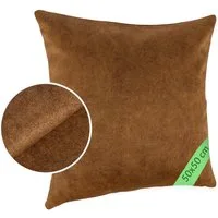 Kisska Dekokissen Kissenhülle MAGIC atmungsaktiv Velour Zierkissen Ambiente Dekorieren, Kissenüberzug ohne Füllung Meliert-Optik UNI 40x40cm Einfarbig Kupfer
