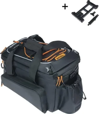 Basil Miles Trunkbag XL Pro MIK 2.0 Gepäckträgertasche schwarz/orange 9 L - 36 L