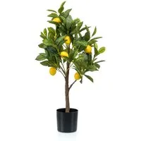 Künstliche Zimmerpflanze Topfpflanze Zitronenbaum, Emerald, Höhe 72 cm, Farbe: Grün