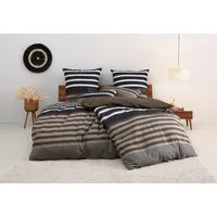 OTTO home Bettwäsche Majoran, Polycotton recycelt, 2 teilig, gestreifte Bettwäsche, Marke H.I.S by OTTO home