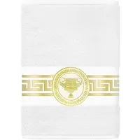 Belle Arti Handtücher Gästehandtücher Badetücher Duschtücher Saunatücher Mäander Amphore Set, (1-St), schwarz weiss, gold hochwertig eingestickt Baumwolle weich saugstark