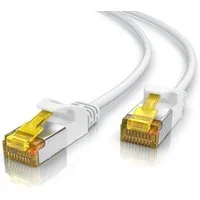Primewire LAN-Kabel, CAT.7, RJ-45 (Ethernet) (1000 cm), Slim Patchkabel Cat 7, Gigabit Kabel, 10000 Mbit Netzwerkkabel - 10m