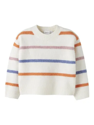 NAME IT - NMFOLENSKA LS KNIT Cloud Dancer - Gr. - 92