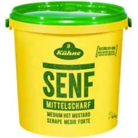 Kühne Saucen, Kuehne Mittelscharfer Senf klassisch servierfertig im Eimer 10000g