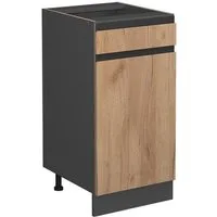 Vicco Unterschrank R-Line, Goldkraft Eiche/Anthrazit, 40 cm J-Shape, ohne Arbeitsplatte (1-St)