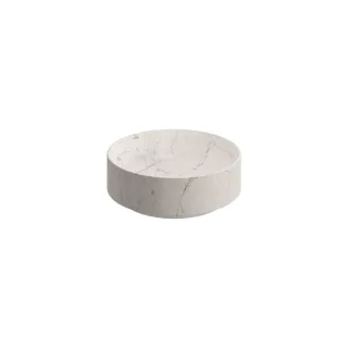 KLUDI-RESA R Waschtisch 40 x 40 H14 cm Rund Marble Carrara matt 58CW10S1