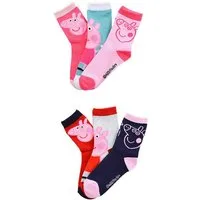 Peppa Pig Socken Peppa Wutz Socken Mädchen 6er Pack (6-Paar)