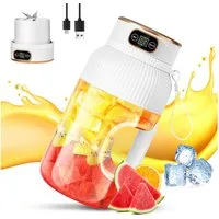 FANNOU Handmixer Tragbarer Mixer, Smoothie Maker to go, Blender, 1200ml Becher, 78 W, Leistungsstarker Mini Standmixer, Kabellos & Wiederaufladbar