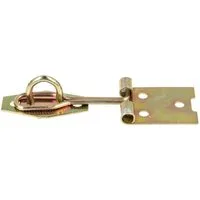 MASTERPROOF PROFESIONAL Türriegel Drahtüberfalle inkl. Öse, gelb verzinkt, verschiedene Ausführungen