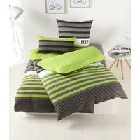 OTTO home Bettwäsche Majoran, Linon, 2 teilig, gestreifte Bettwäsche, Marke H.I.S by OTTO home