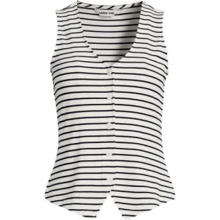 Ärmellose Feinstrick-Weste für Damen, Damen, size: regular, Elfenbein, Elasthan/Viskose/Polyester-Mischung, by Lands' End