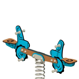 Duo Federwippe Rangey - Professionelles Federspielgerät für Spielplätze aus 19 mm HDPE - Robuste Outdoor Wippe für Kinder - Wickey