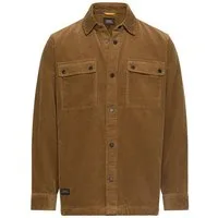 camel active Hemdjacke aus 100% Baumwolle Langarm Markenlogo