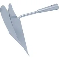 Triuso Häufelpflug Häufler 20cm mit 28mm Tülle, 20,00 cm Arbeitsbreite, silber pulverbeschichtet, große Stieldülle 28 mm