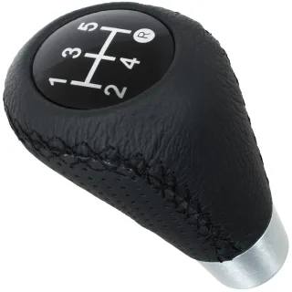 Universal Edition 5-Gang Schaltknauf (R-Gang unten Rechts) in Schwarz mit Adapter für Gewindestange: M6 / M8 / M12