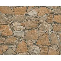 living walls Vliestapete Best of Wood`n Stone 2nd Edition, leicht strukturiert, Steinoptik, gemustert, Motiv, Steintapete matt leicht strukturiert Tapeten Wohnzimmer Schlafzimmer