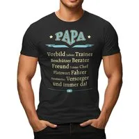 RAHMENLOS® T-Shirt für den Vater: Papa ...immer da!