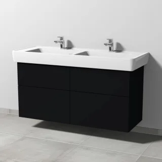 Sanipa 3way Waschtischunterbau zu Laufen Pro A Waschtisch mit 4 Auszügen, Schwarz-Matt SF76008