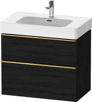 Duravit D-Neo Waschtischunterbau wandhängend Eiche Schwarz Matt 784x452x625 mm - DE4377034160000 DE4377034160000