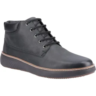 Hush Puppies Kian Leder Herren Schwarze Stiefeletten