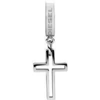 Diesel Single-Creole Schmuck Geschenk Edelstahl Ohrringe Kreuz STEEL