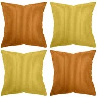 Amilian Kissenhüllen - 4er Set Kissenbezug - Zierkissenbezüge - Kissenbezüge, (4 Stück), 40x40 cm, Kissenhülle für Sofakissen, Dekokissen, Kissen, Zierkissen