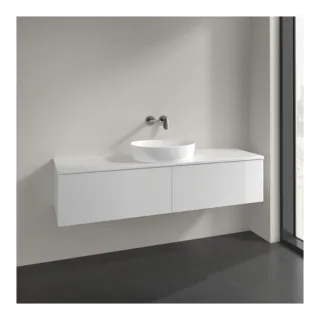 Villeroy und Boch Antao Waschtisch-Unterschrank L36010GF 160x36x50cm, Waschbeckenplattenfarbe Lack, glossy white lacquer