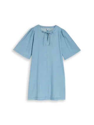 Denim Tom Tailor - Mini-Jeanskleid mit Eingriffstaschen clean light stone blue denim - Gr. - L