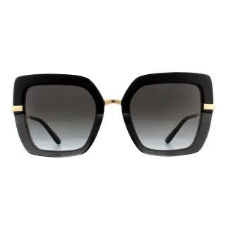 Dolce & Gabbana Sonnenbrille DG4373 32468G Top Schwarz auf Transparent Schwarz Grau Gradient
