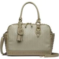 COLLEZIONE ALESSANDRO Schultertasche Berlin, mit Nieten und Flechtung
