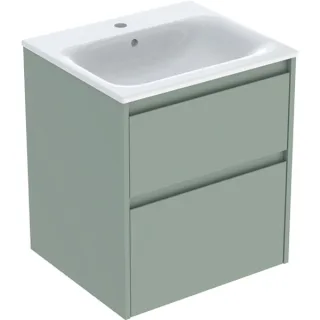 Geberit Renova Plan Set Möbelwaschtisch schmaler Rand, mit Unterschrank, zwei, 504038IK8 504038IK8
