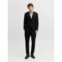 Jack & Jones Anzug JPRFRANCO Extra schmal, pflegeleicht, stilvoll mit fallendem Revers Materialmix aus Polyester, Viskose und Elasthan