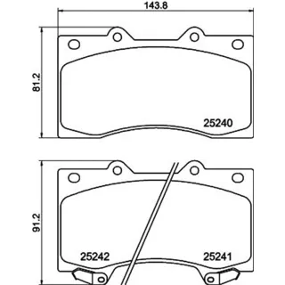 Hella Bremsbel?ge vorne Nissan Patrol 6 Y62 5,6