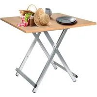 JEOBEST Klapptisch Balkontisch Gartentisch Tragbar Esszimmertisch Outdoor Tisch, Platzsparender, Robust, Stabil, eckig