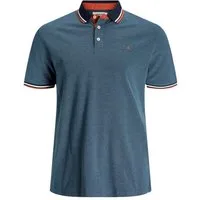 Jack & Jones Poloshirt Jack & Jones Poloshirt Übergröße denimblau melange