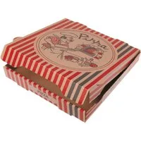 wisefood Einweggeschirr-Set 100-tlg., Pizzabox Pizzakarton Kraft Braun 32 x 32 x 4 cm (100-tlg), Papier