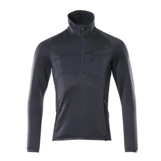 MASCOT Herren Fleecepullover mit kurzem Reißverschluss ACCELERATE Schwarzblau S - 18003-316-010-S
