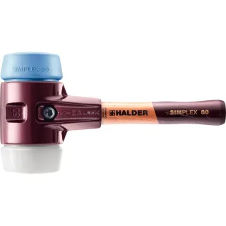 HALDER SIMPLEX - Schonhammer mit TE-Gehäuse und Holzstiel, Superplastik / TPE-soft - 3017.082
