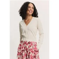 Tranquillo Strickjacke Strickjacke Linaa aus Bio-Baumwolle GOTS-zertifizierte Bio-Baumwolle, verspielte Zierkante
