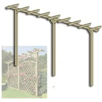Gartenpirat Pergola Pergola aus Holz 450 cm lang Torbogen Rankhilfe Rankgerüst Blumenbogen