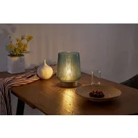 Pauleen LED Tischleuchte Pretty Glamour mobile Türkis, Leuchtmittel wechselbar, Warmweiß, E27, Timer Batterie