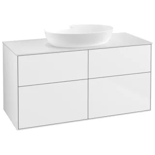 Villeroy und Boch Finion Waschtischunterschrank GA3100GF 120x60,3cm, Emotion, Abdeckplatte white matt, Glossy white lacquer