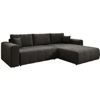 Luxusbetten24 Schlafsofa Designer Sofa Leveno L in Samt, mit Stauraum und Schlaffunktion