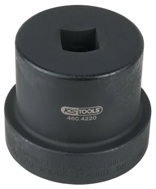 KS Tools 1" Achsmuttern-Schlüssel mit Führungsbund, 12-kant - 460.4220