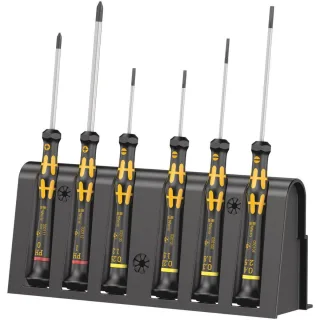Wera 1578 A/6 ESD Elektroniker-Schraubendrehersatz + Rack, 6-teilig - 05030170001
